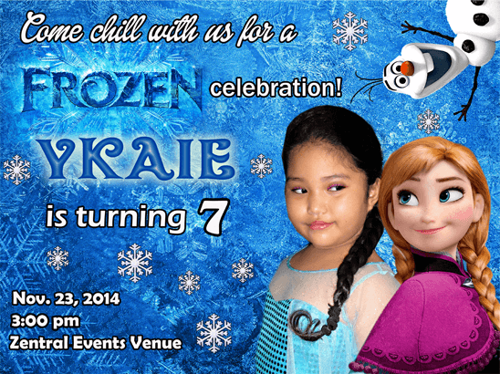 Ykaie is 7! A Frozen Themed Birthday Party