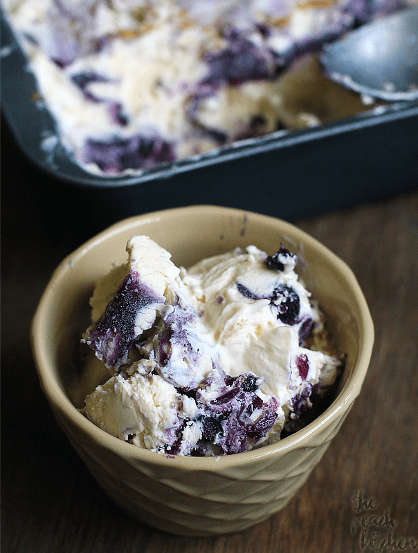 No Churn Blueberry Cheesecake Ice Cream