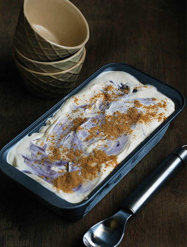 No Churn Blueberry Cheesecake Ice Cream