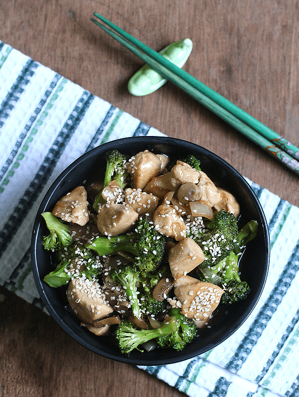 Chicken, Broccoli, and Mushroom Stir Fry