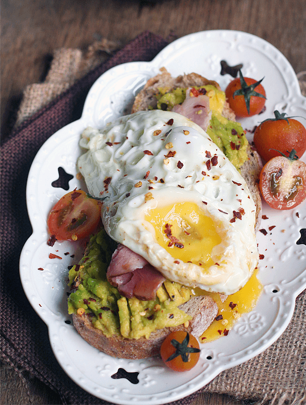 Egg and Maple Ham Avocado Toast