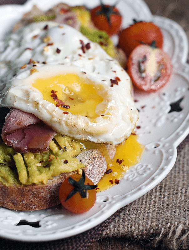 Egg and Maple Ham Avocado Toast