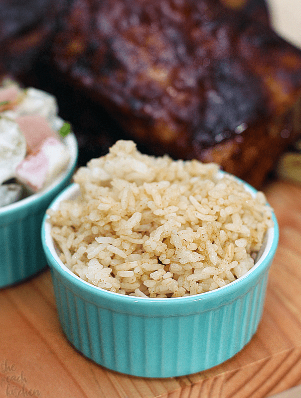 Hawaiian Barbecue Ribs + Apple Potato Salad + Dirty Rice