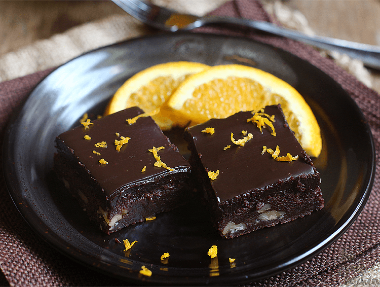 Chocolate Orange Walnut Brownies