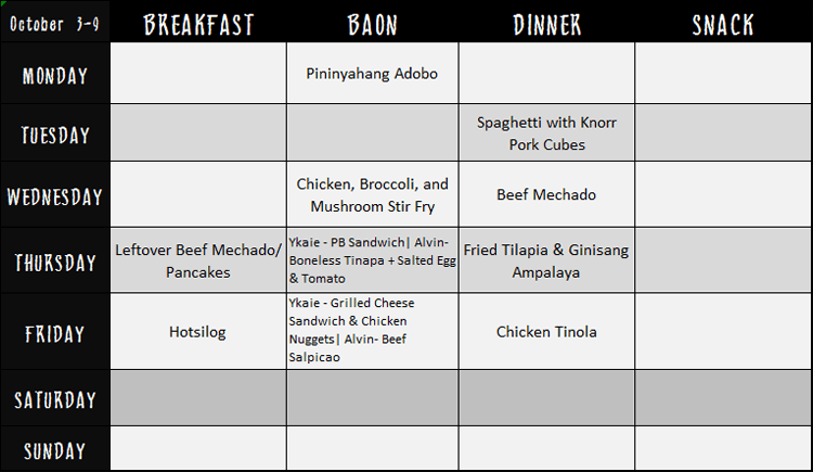 Weekly Menu Plan #1 - Something New At The Peach Kitchen