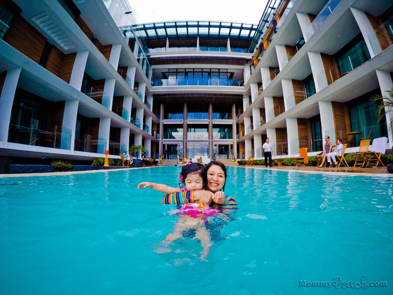 Swimming at Escala Tagaytay