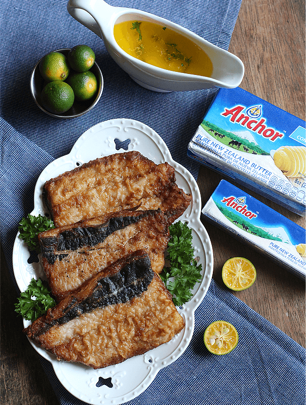 Crispy Bangus with Calamansi Butter Sauce