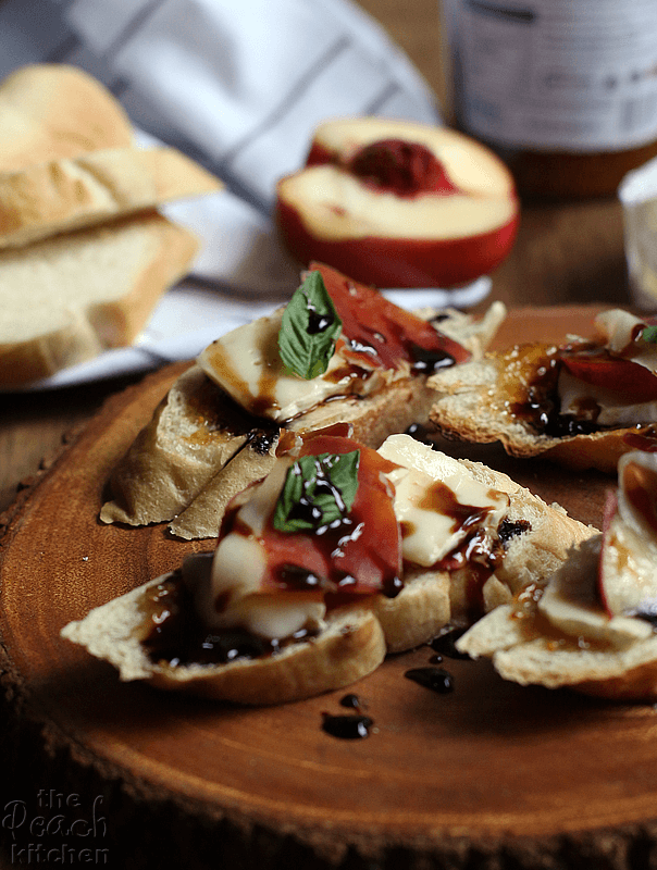 Jamon Serrano and Brie Bruschetta. Pata Negra Ham can be added to enhance the flavor”