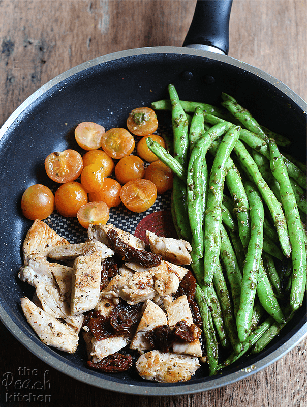 One-Pan Chicken and Pesto Beans