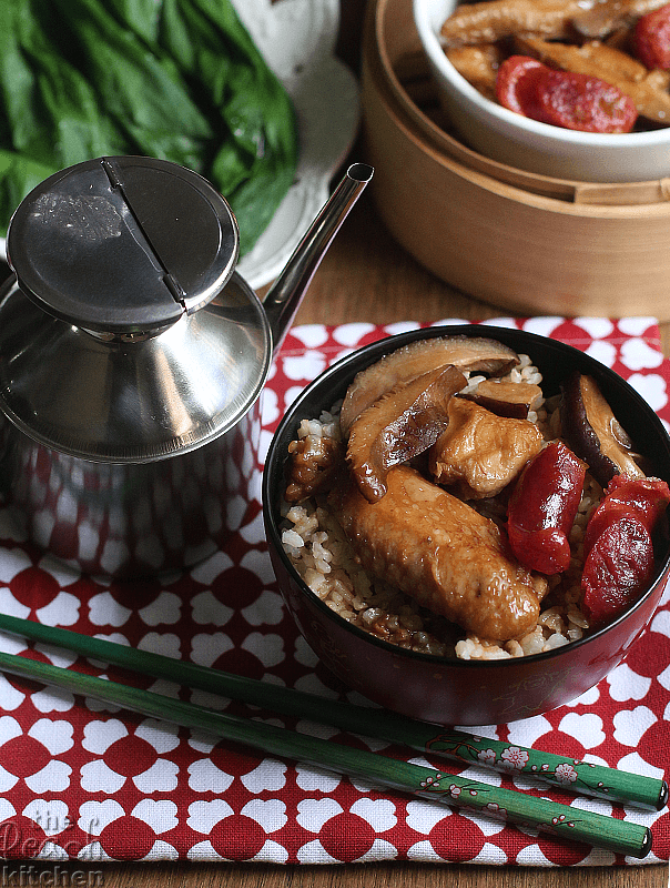 Steamed Chicken with Chinese Sausage & Mushroom