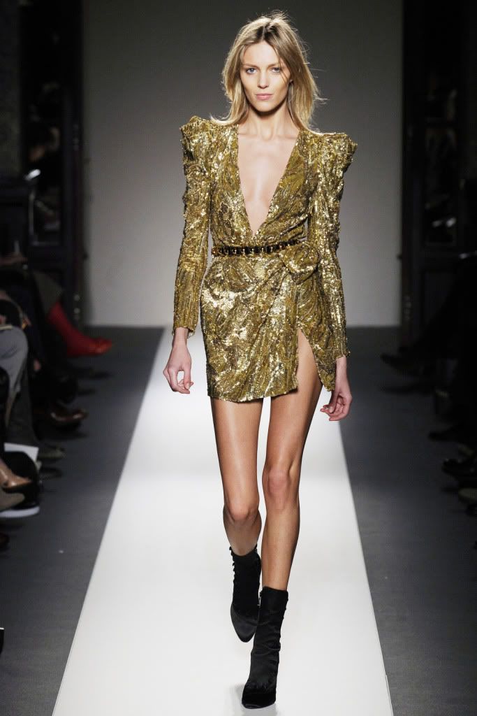 Balmain gold dress