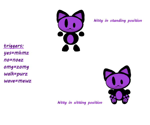 Purple Kitty Pet