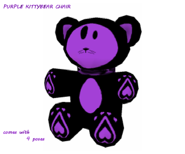 Purple Kittybear Chair