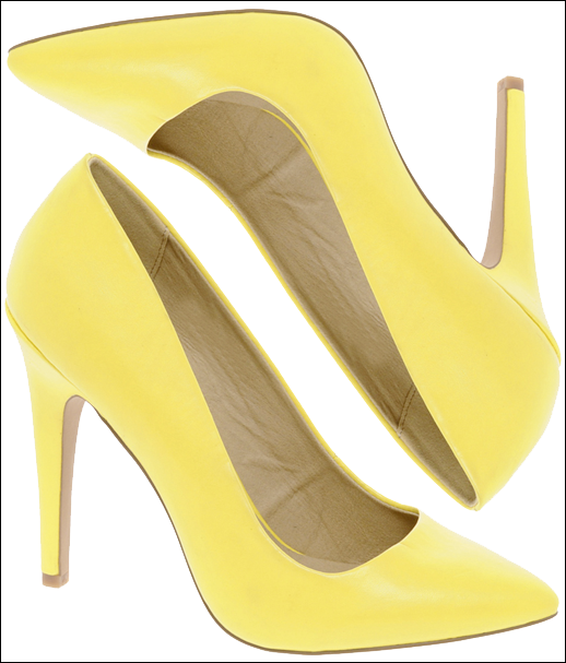 cheap yellow heels