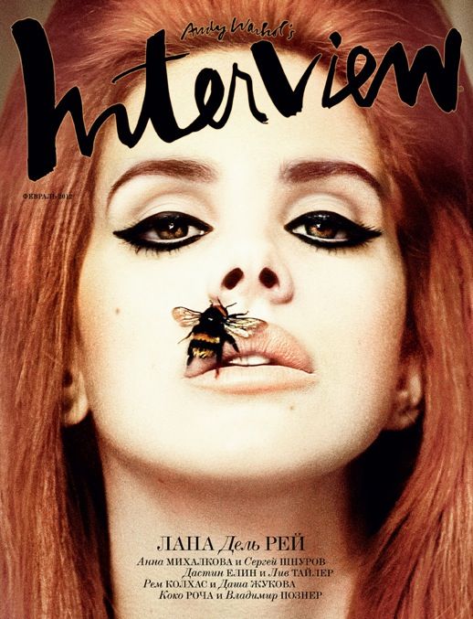 LANA DEL REY INTERVIEW RUSSIA COVER LIPS BEE CAT EYES SIXTIES RETRO INSPIRED BORN TO DIE VIDEO GAMES