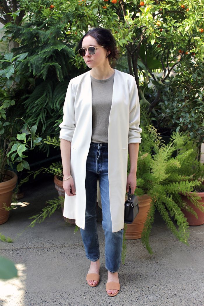 How To Wear A Minimal White Jacket For Spring