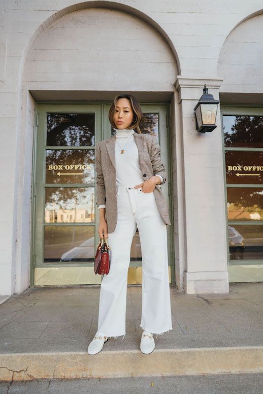 What To Wear With White Jeans This Winter