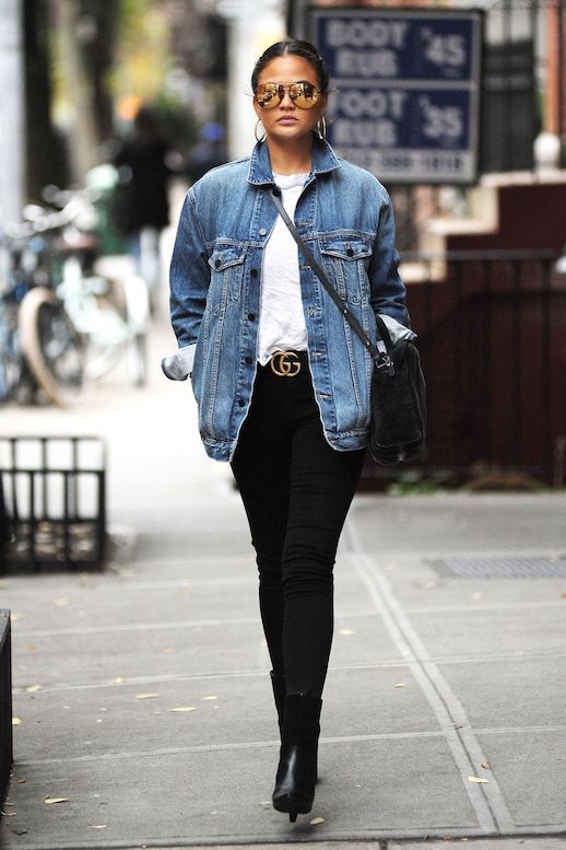 Chrissy Teigen Does Casual-Chic In Fall Classics