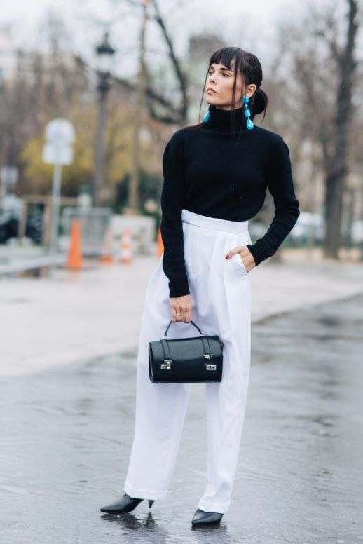 A Polished Yet Edgy Black and White Outfit to Try Now