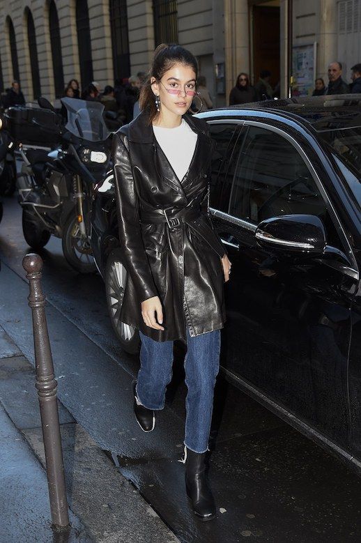 Kaia Gerber Plays With 90's Trends in Paris