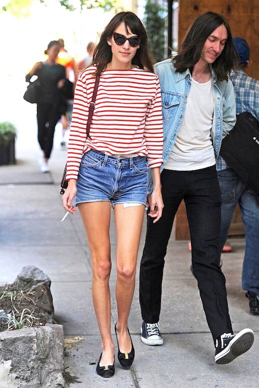 40 Of Alexa Chung's Best Looks With Denim Shorts