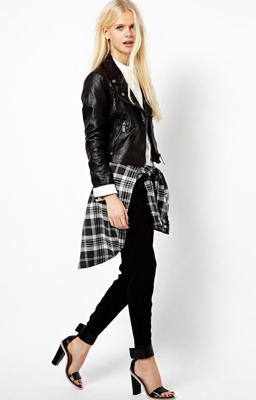 CURRENT UNIFORM: LEATHER + PLAID MIX