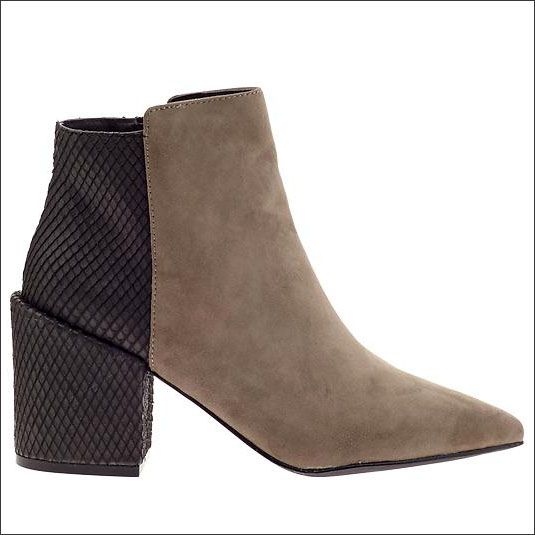 SHOE CRUSH: PYTHON + SUEDE CONTRAST BOOTS