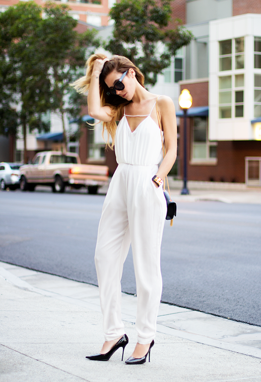 White jumpsuits HOWTOWEAR Fashion