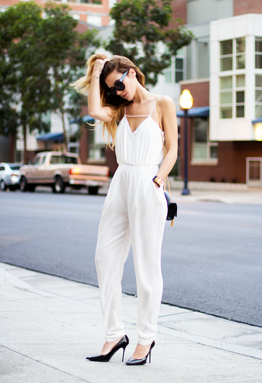 White jumpsuits  HOWTOWEAR Fashion