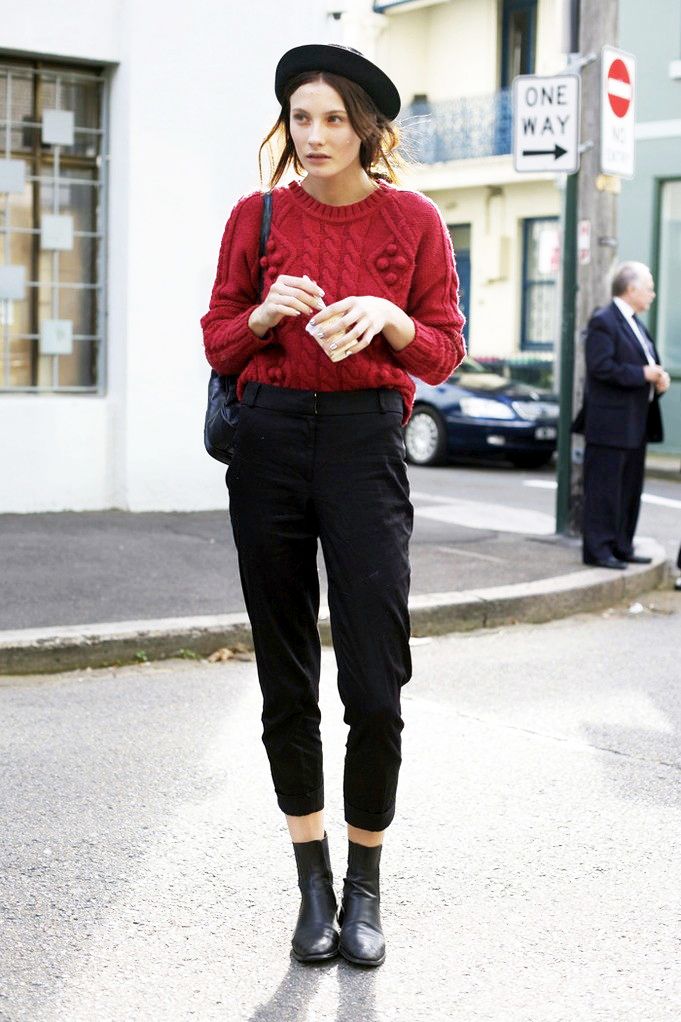 Le Fashion: Model-Off-Duty Style: Get Olivia Thornton's Red ...