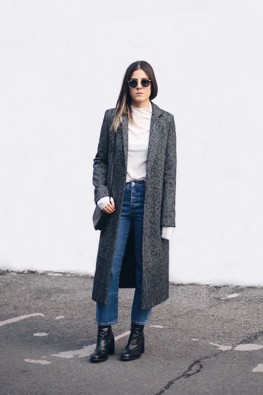 Two Ways: Long Coat, Jeans and Boots