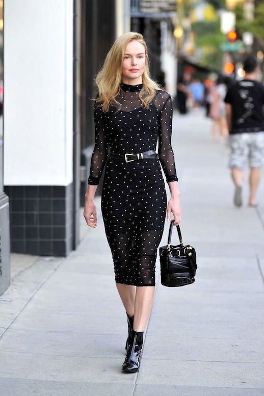 Get Kate Bosworth's All-Black Sheer Dress Look