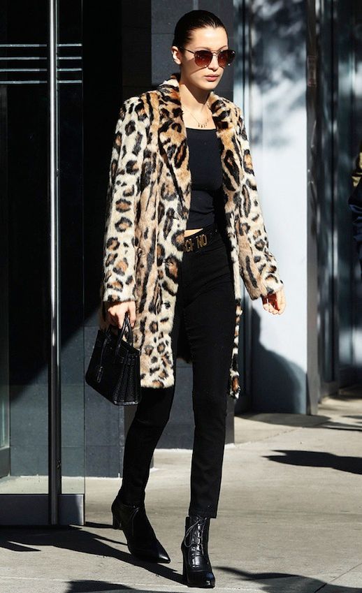 How To Wear A Leopard Print Coat Like Bella Hadid
