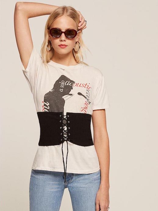 You've Got To Try This Corset And Vintage Tee Combo