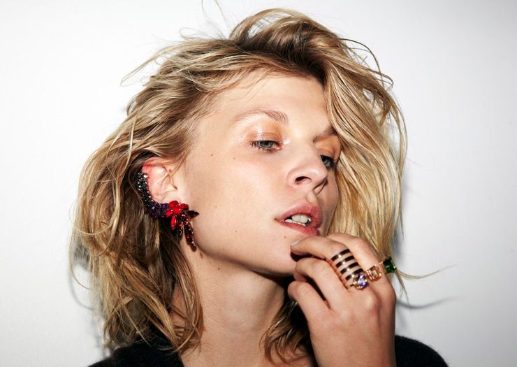 Le Fashion Blog -- Clemence Poesy for Madame Figaro with a wavy bob, ear - Le-Fashion-Blog-Clemence-Poesy-Madame-Figaro-Wavy-Bob-Ear-Cuff-Repossi-Rings