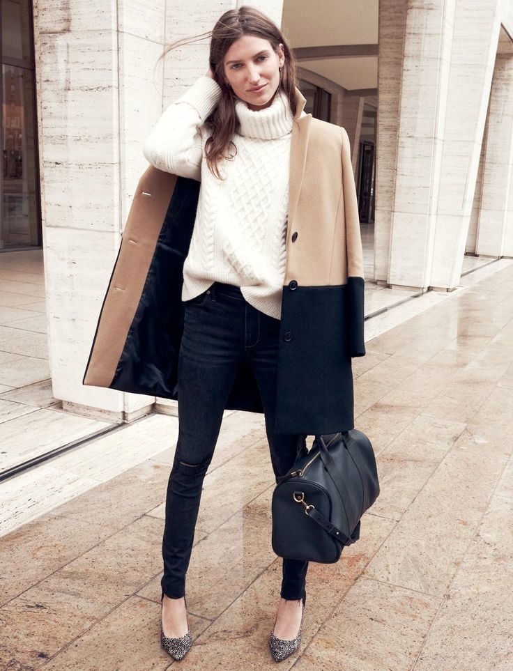 Le Fashion Blog -- Parisian Cool: Sezane for Madewell Collection -- Colorblock Coat, Turtleneck Sweater, Satchel, Skinny Jeans -- Animal Print Heel -- French Chic -- photo Le-Fashion-Blog-Parisian-Cool-Sezane-Madewell-Collection-Colorblock-Coat-Turtleneck-Sweater-Satchel-Animal-Print-Heel.jpg
