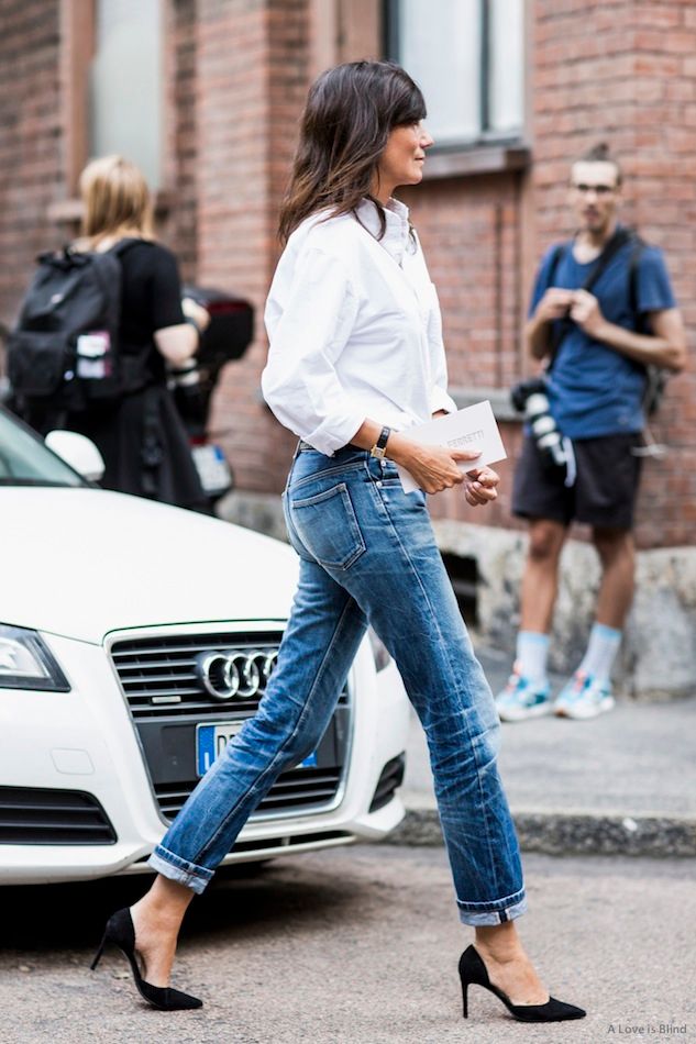 Le Fashion Blog -- Milan Street Style: Emmanuelle Alt -- Classic White ...