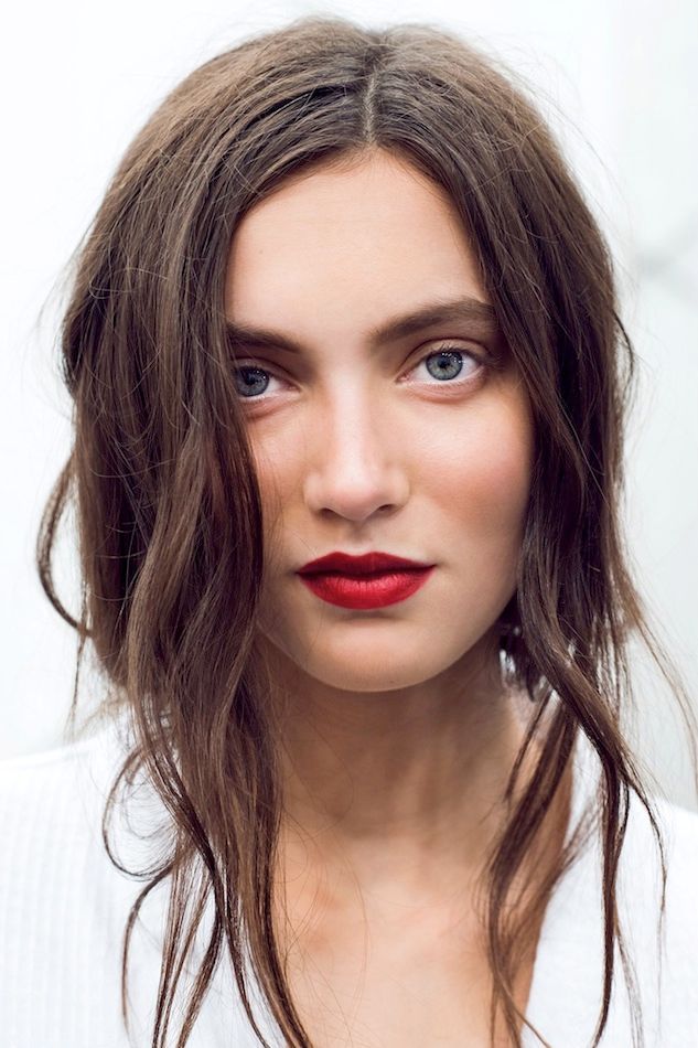 Holiday Party Beauty Inspiration: Romantic Waves + Red Lips