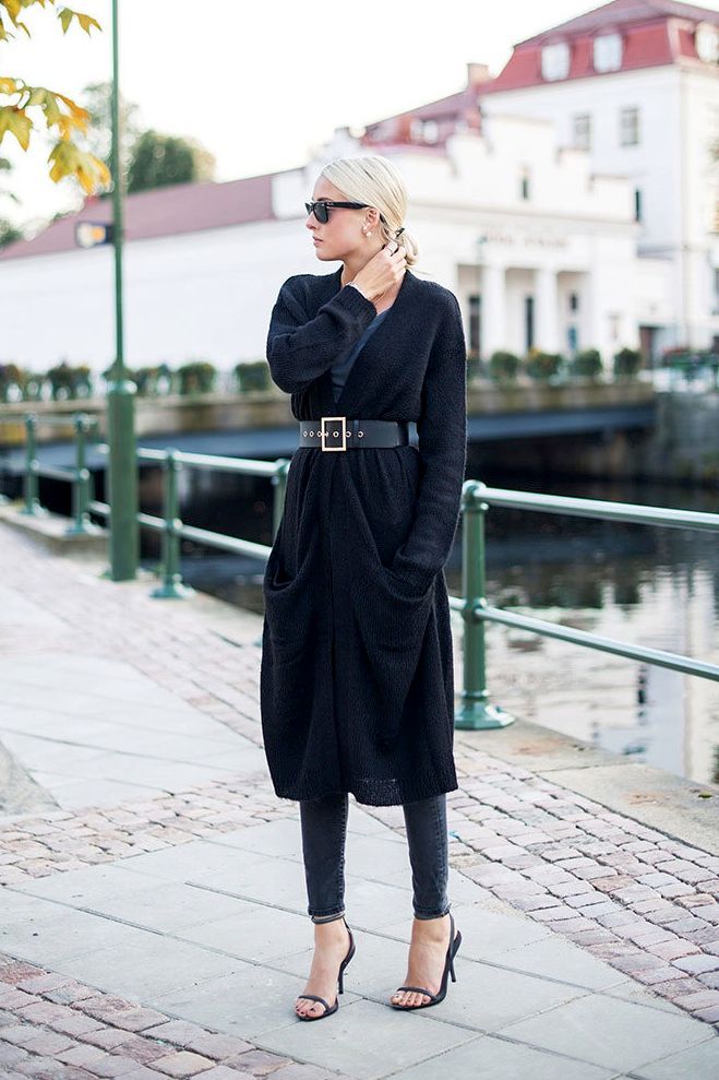 Long Belted Cardigan