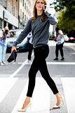 Model-Off-Duty: Karmen Pedaru | Sweater + Heels In NYC