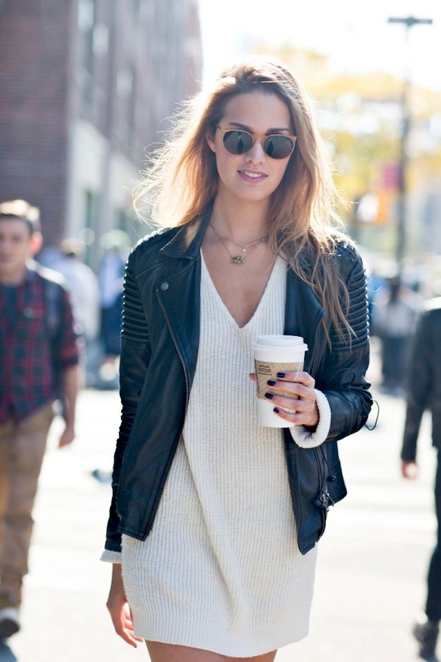 Model-Off-Duty: Cecilia Singley | Sweater Dress