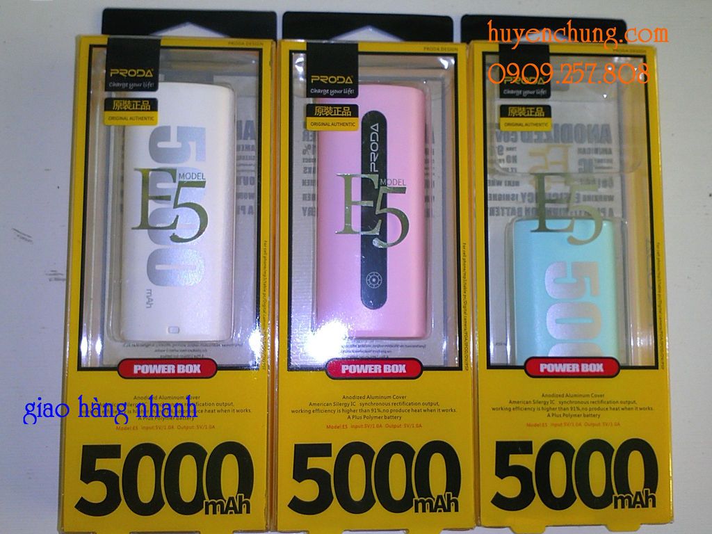 Chuyên:Sạc dự phòng CENDA U5,CENDA V8,CENDA S1100,REMAX PRODA 5000,REMAX 1000.BH 12T - 3