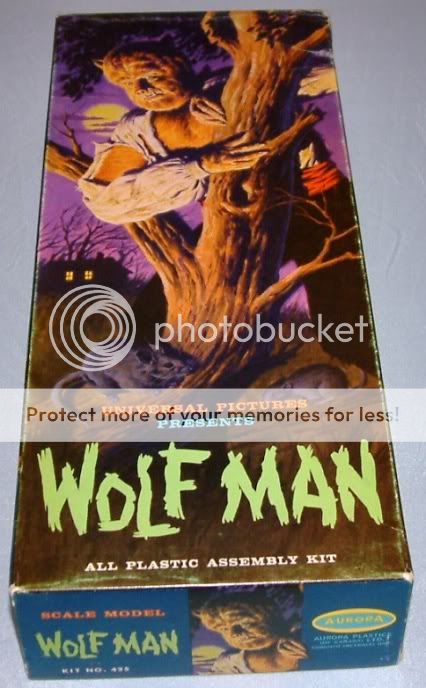 HORROR  WOLF MAN 1962 AURORA MODEL KIT (DJ)  