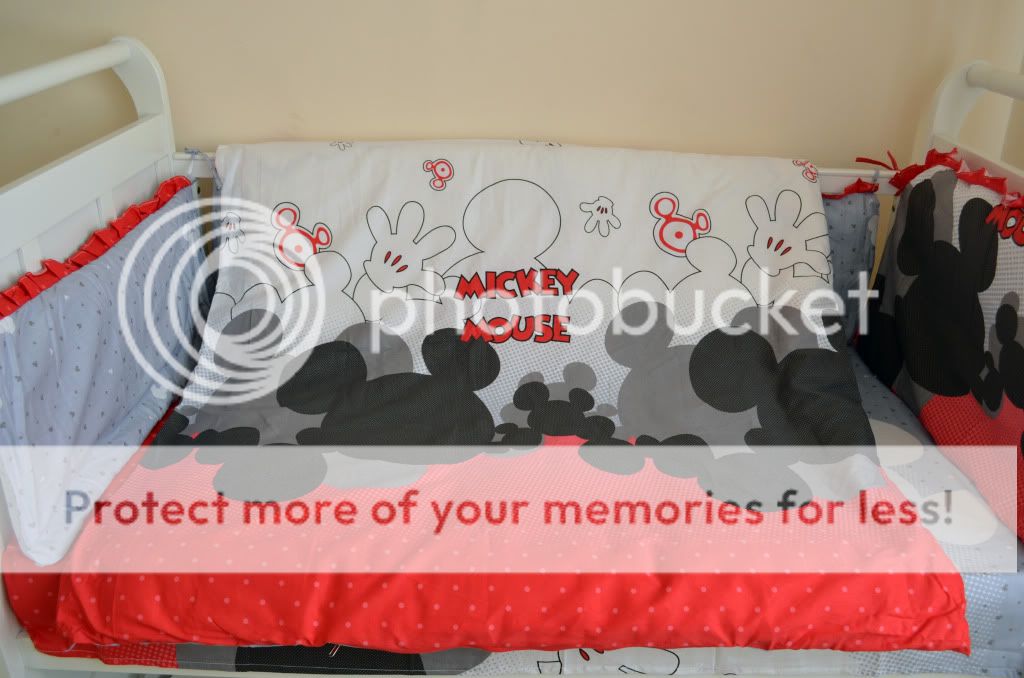 Baby Bedding Crib Cot Sets 7 PC Mickey Mouse Theme RRP $135