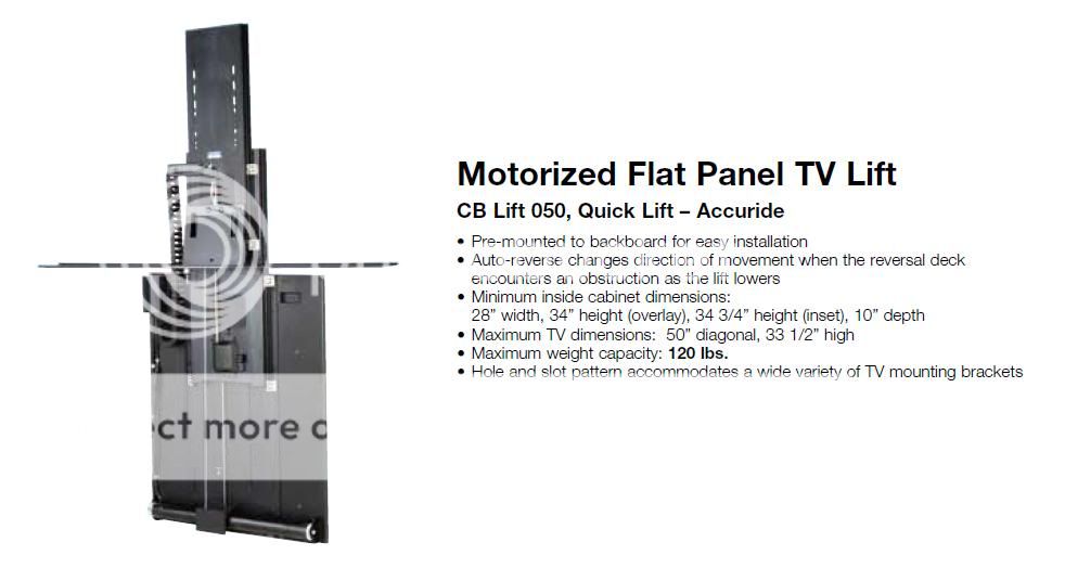 Accuride CBLIFT 050 motorized flat panel monitor lift  