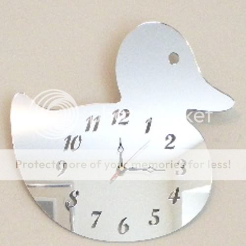  Acrylic Bathroom Themed Mirrored Clocks 25cm to 35cm