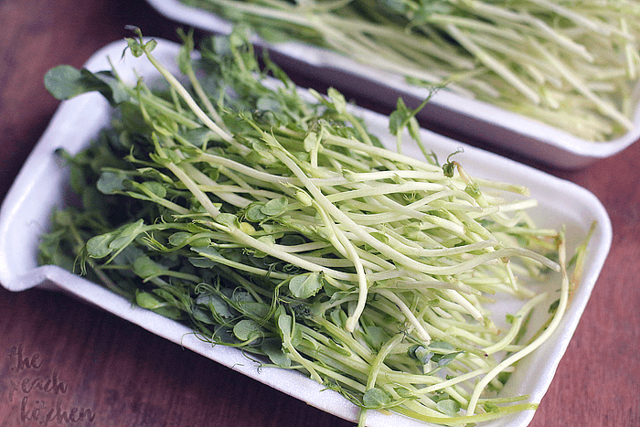 Garlicky Stir-Fried Tao Miao (Snow Pea Sprouts) - The Peach Kitchen