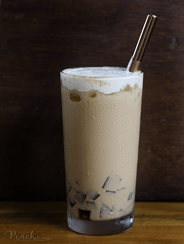 Keto Milk Tea with Coffee Jelly and Salted Cream Cheese