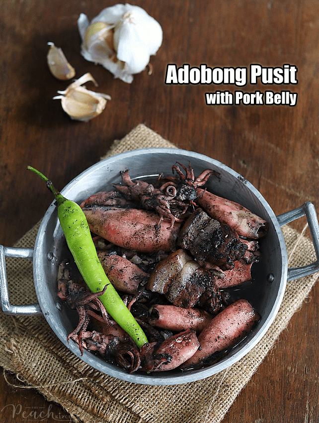 Adobong Pusit With Pork Belly