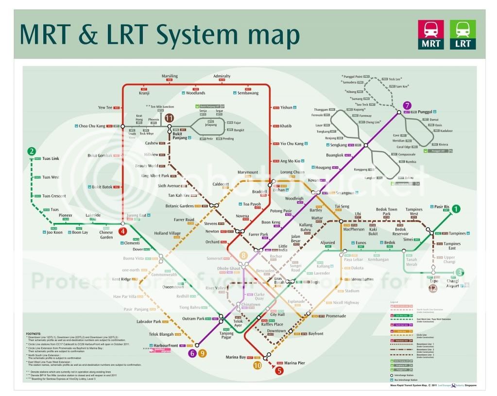 Singapore MRT : So easy to transfer lines